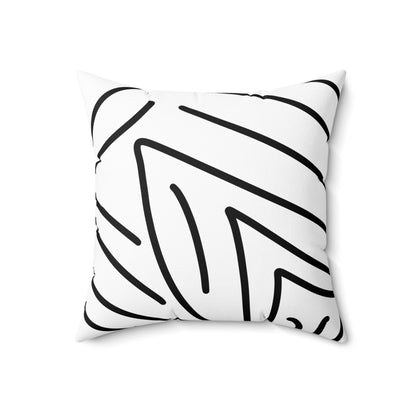 Line Spun Polyester Square Pillow