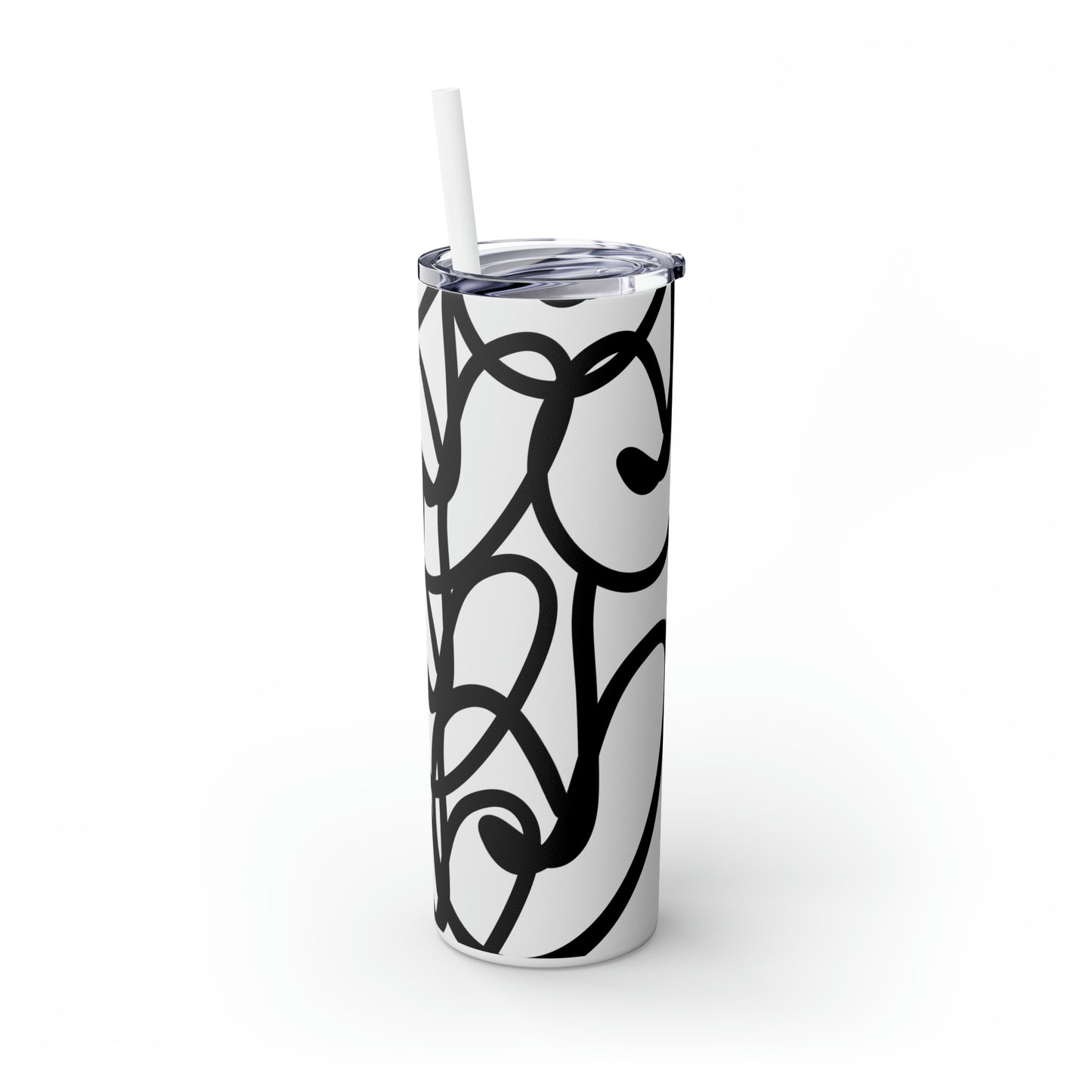 Black Berry Skinny Tumbler with Straw, 20oz