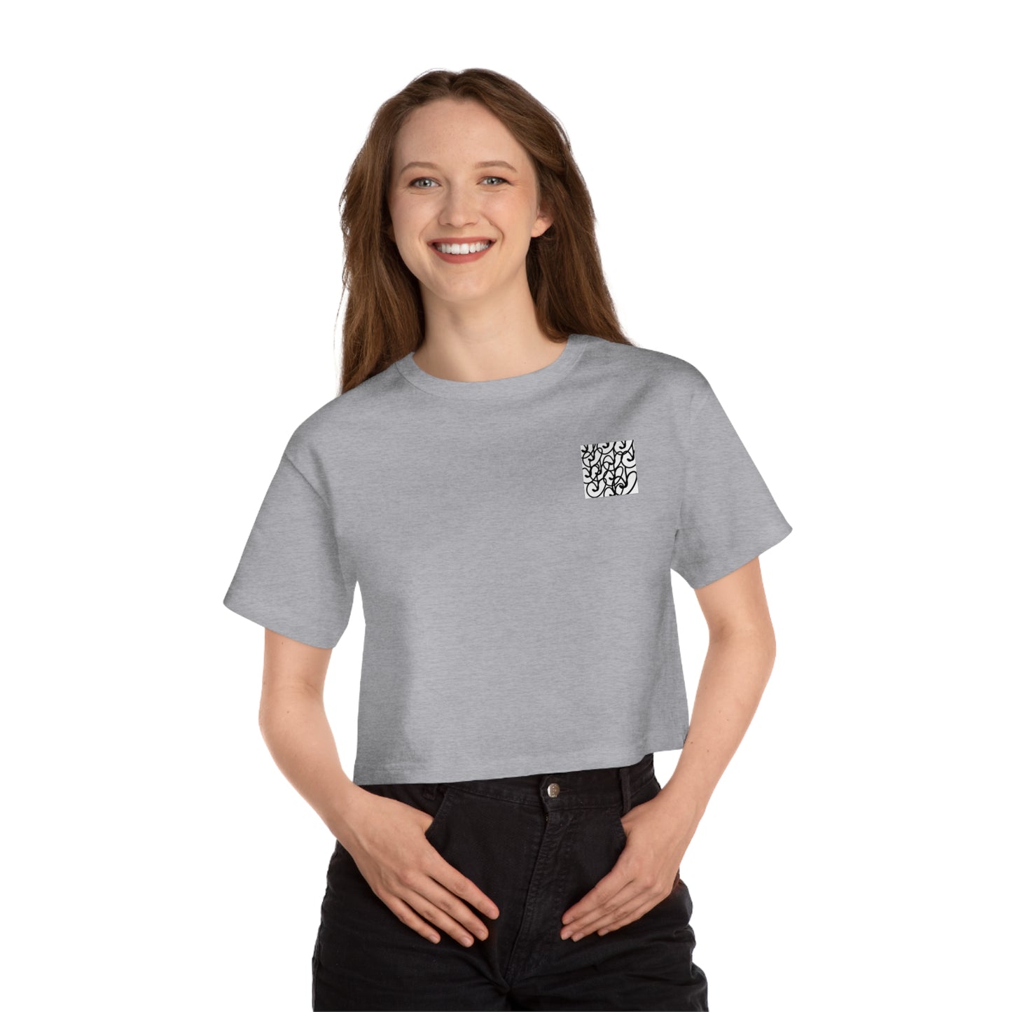 Black Berry Champion Women's Heritage Cropped T-Shirt