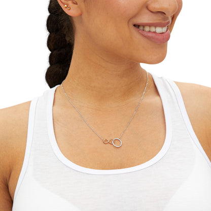 Infinity Circle Lobster clasp closure 18K rose gold Necklace