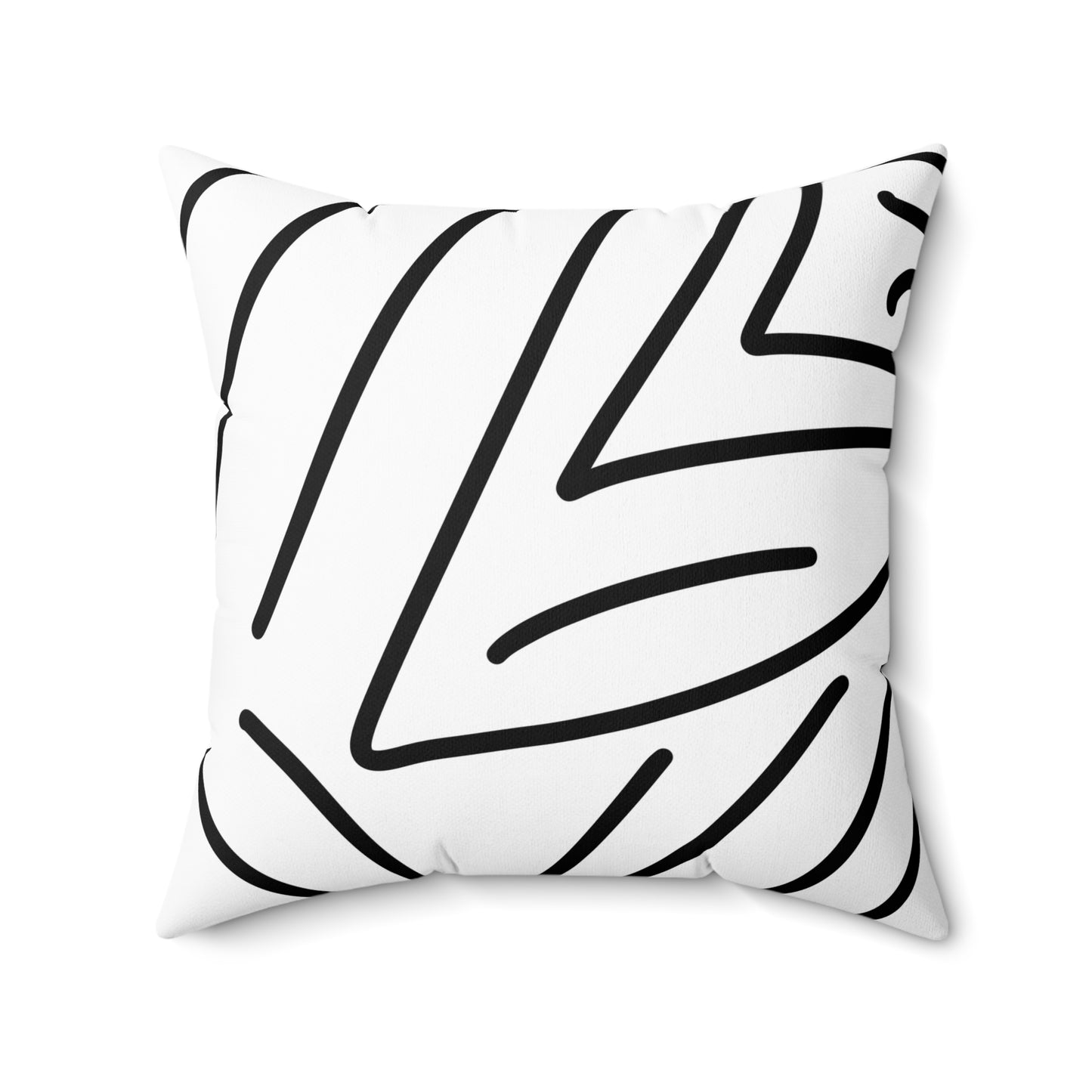 Line Spun Polyester Square Pillow