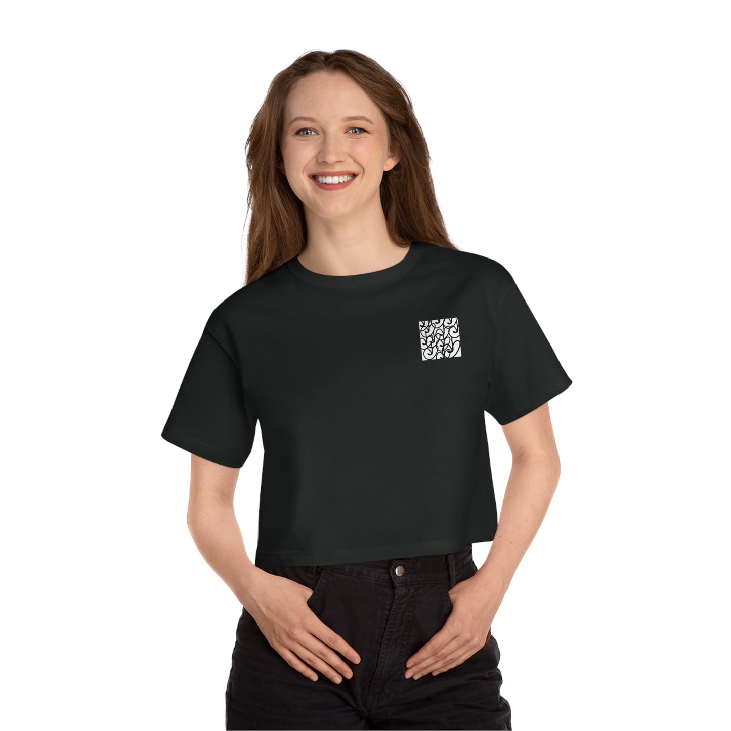 Black Berry Champion Women's Heritage Cropped T-Shirt