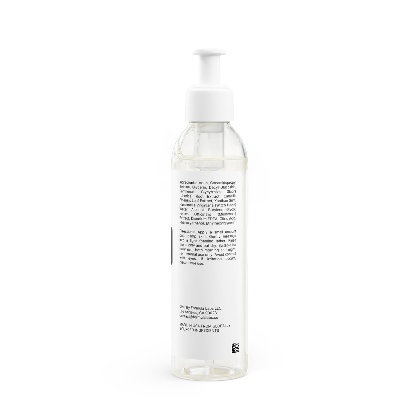 Limpiador suave para rostro y cuerpo 100% vegano, 6 oz