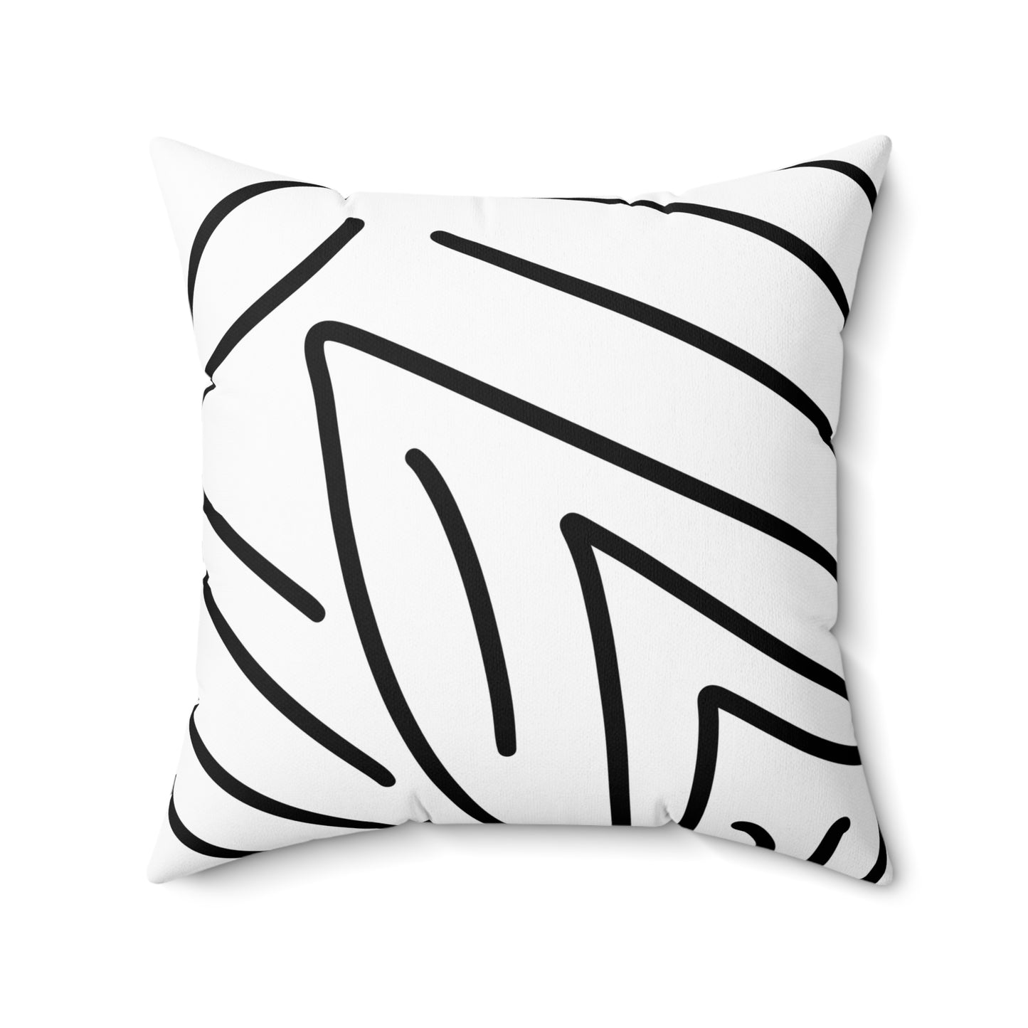 Line Spun Polyester Square Pillow