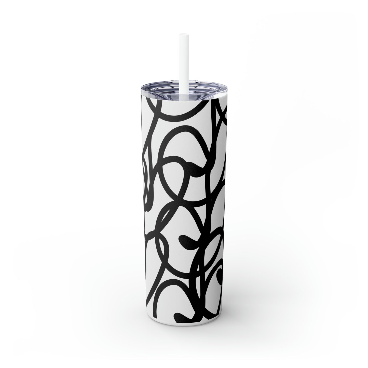 Black Berry Skinny Tumbler with Straw, 20oz