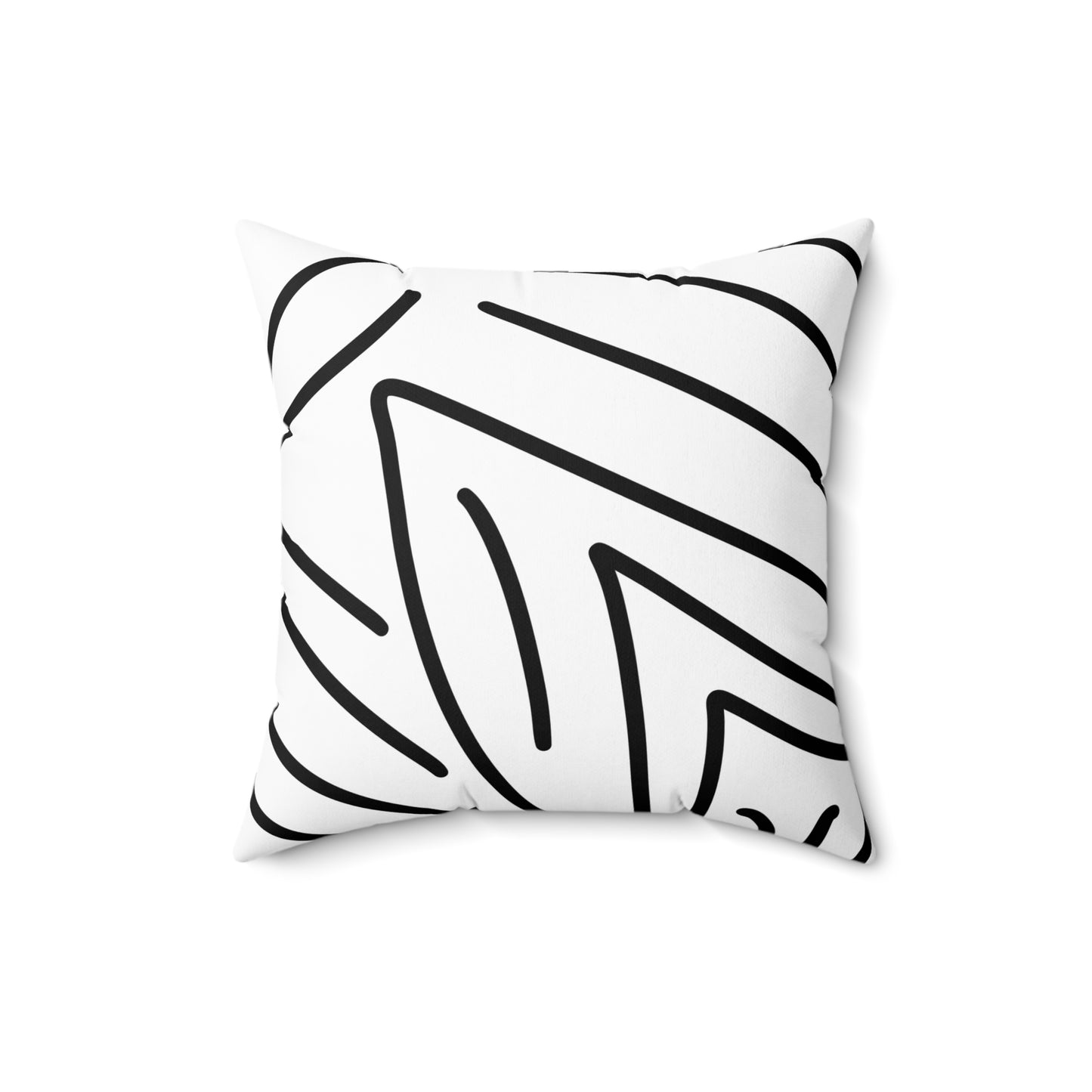 Line Spun Polyester Square Pillow