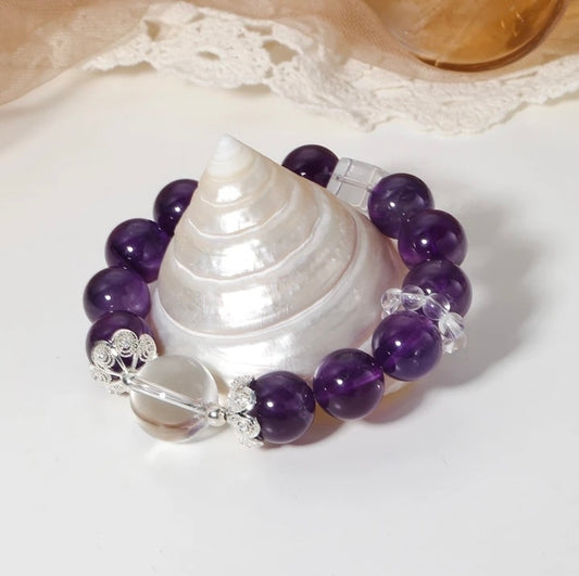 「Purple」Amethyst, White Quartz