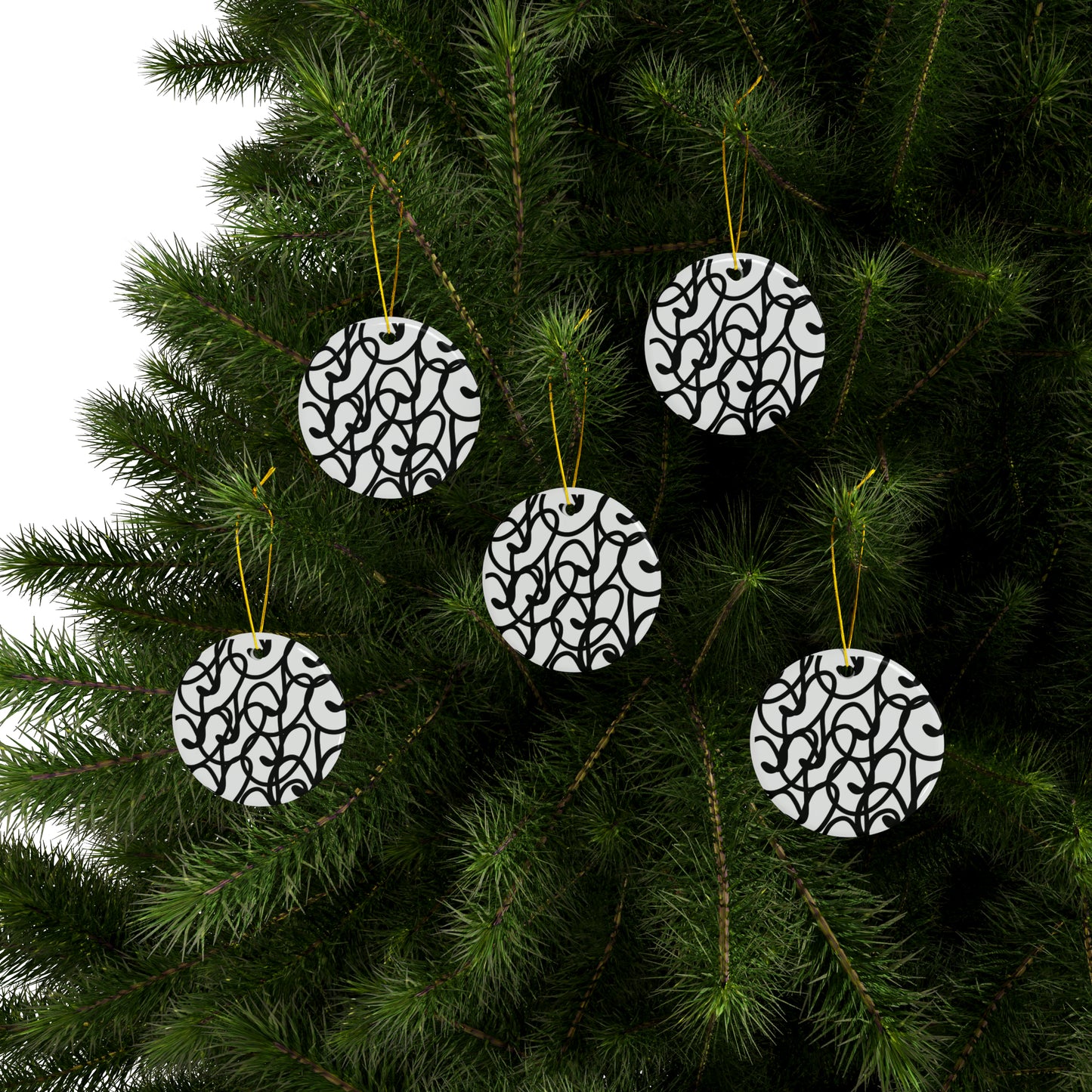 Black Berry Ceramic Ornaments