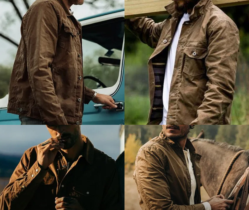 Men's Madden Tooling American Retro Yellowstone Main Canvas Oil Wax Jacket