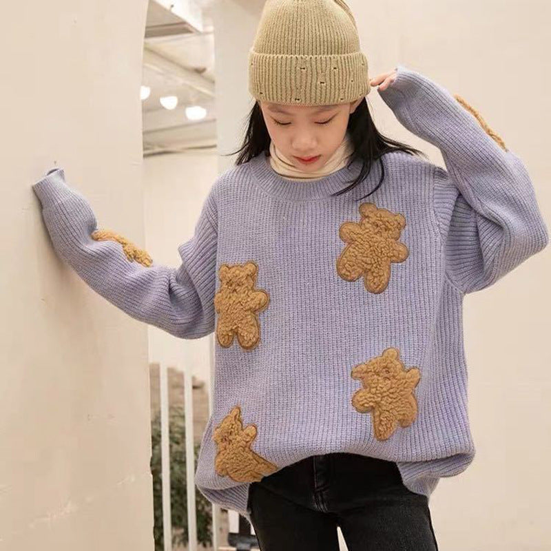 Wild bear knit sweater