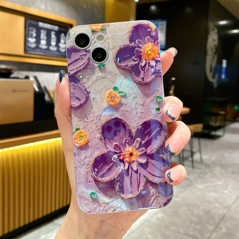 Oil painting flower phone case