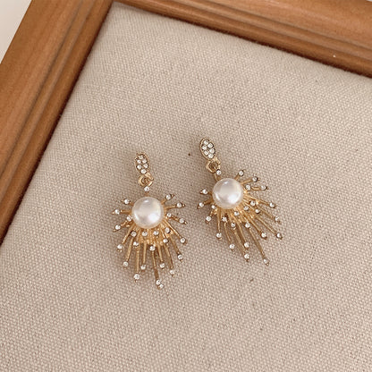 French luxury pearl earrings