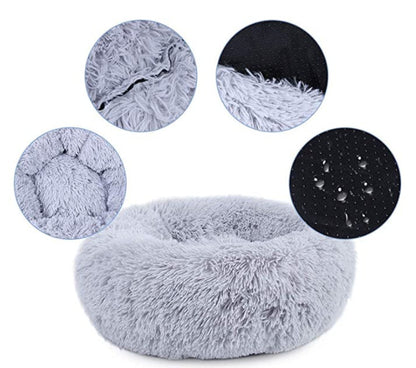 Deep sleep plush round pet bed mat cat bed kennel