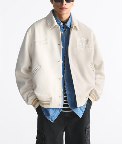 Chaqueta bomber de ante sintético para hombre