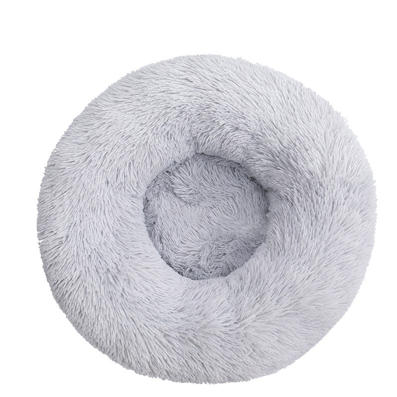 Deep sleep plush round pet bed mat cat bed kennel