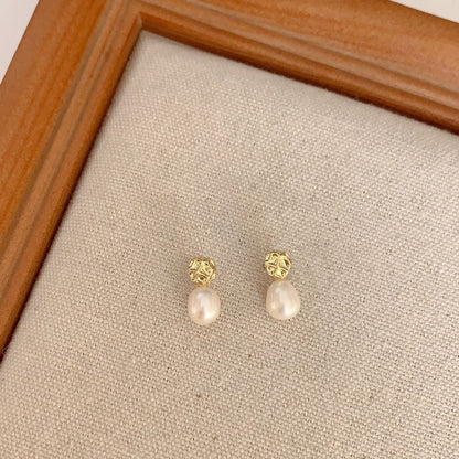 French luxury pearl earrings