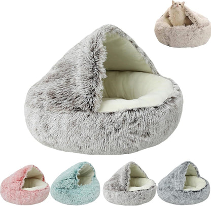 Crystal velvet warm round half-pack cat nest