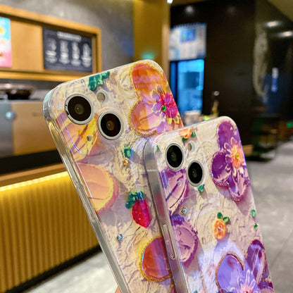 Oil painting flower phone case