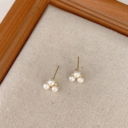 French luxury pearl earrings