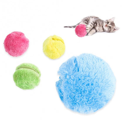 Pet dog cat plush rolling toy plush ball