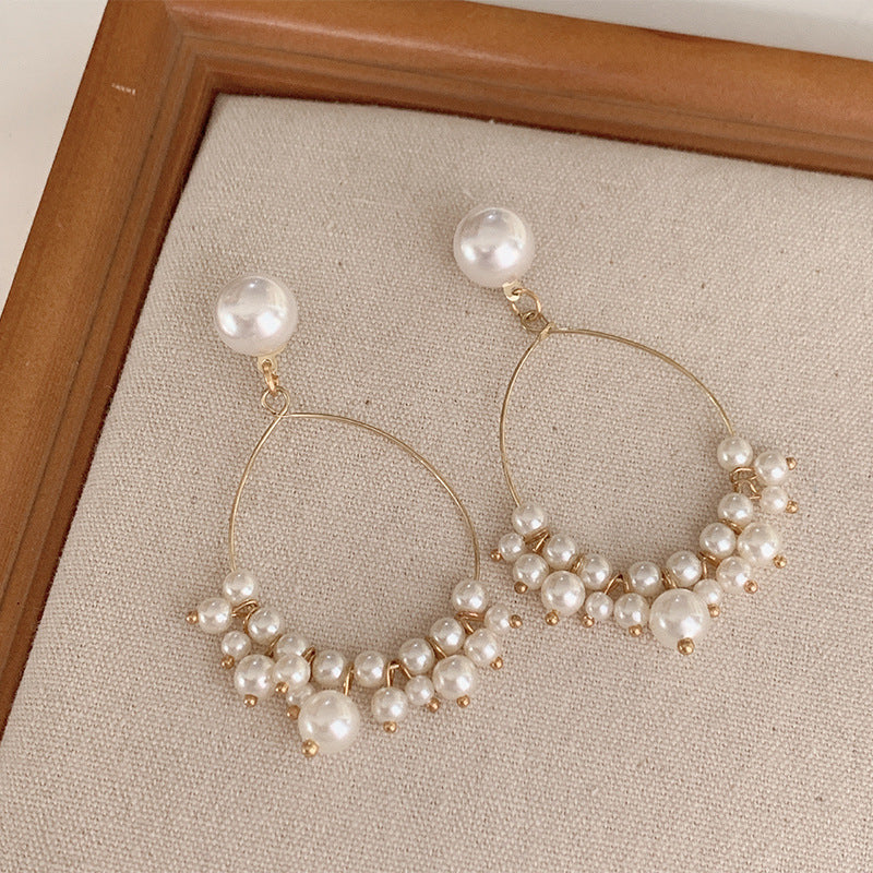 French luxury pearl earrings