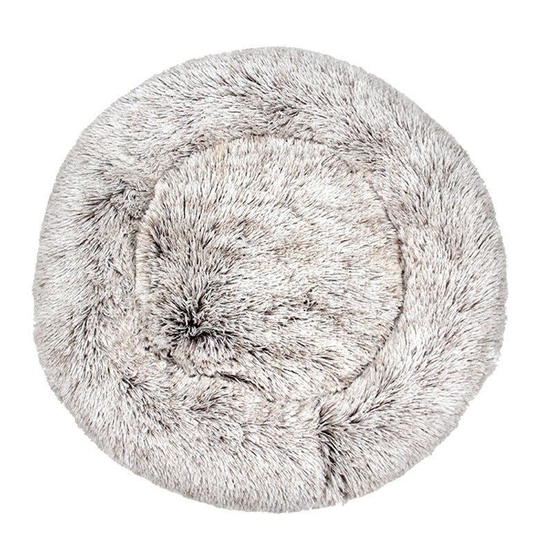 Deep sleep plush round pet bed mat cat bed kennel