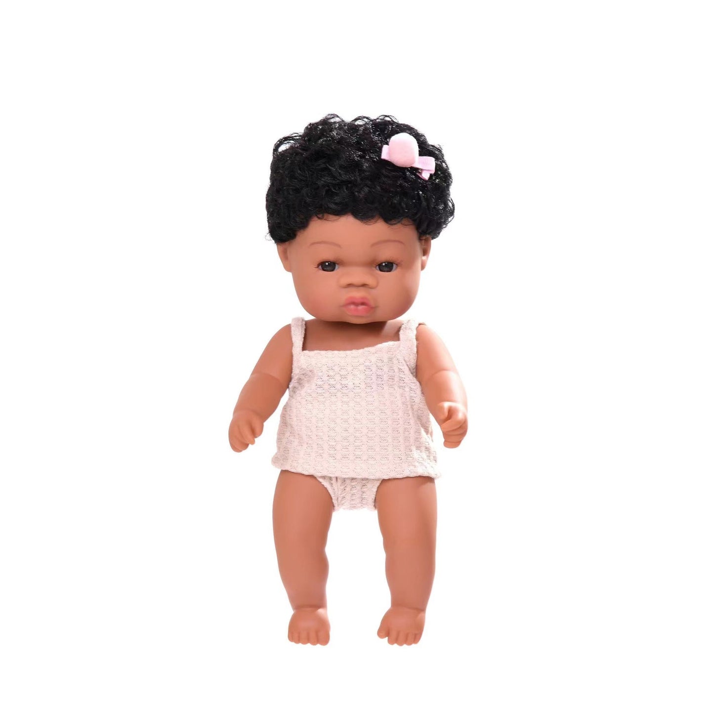 Black rebirth doll soft rubber simulation baby African dolly