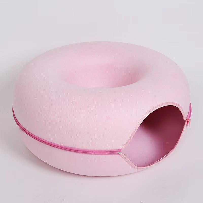 Cama para gatos con forma de donut