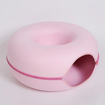 Cama para gatos con forma de donut