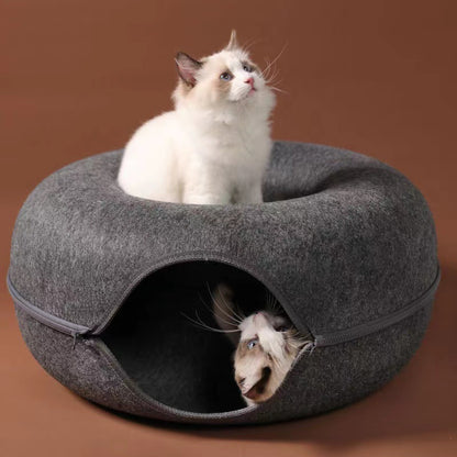 Cama para gatos con forma de donut