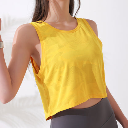 Camiseta sin mangas para yoga y fitness