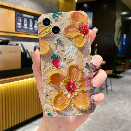 Oil painting flower phone case