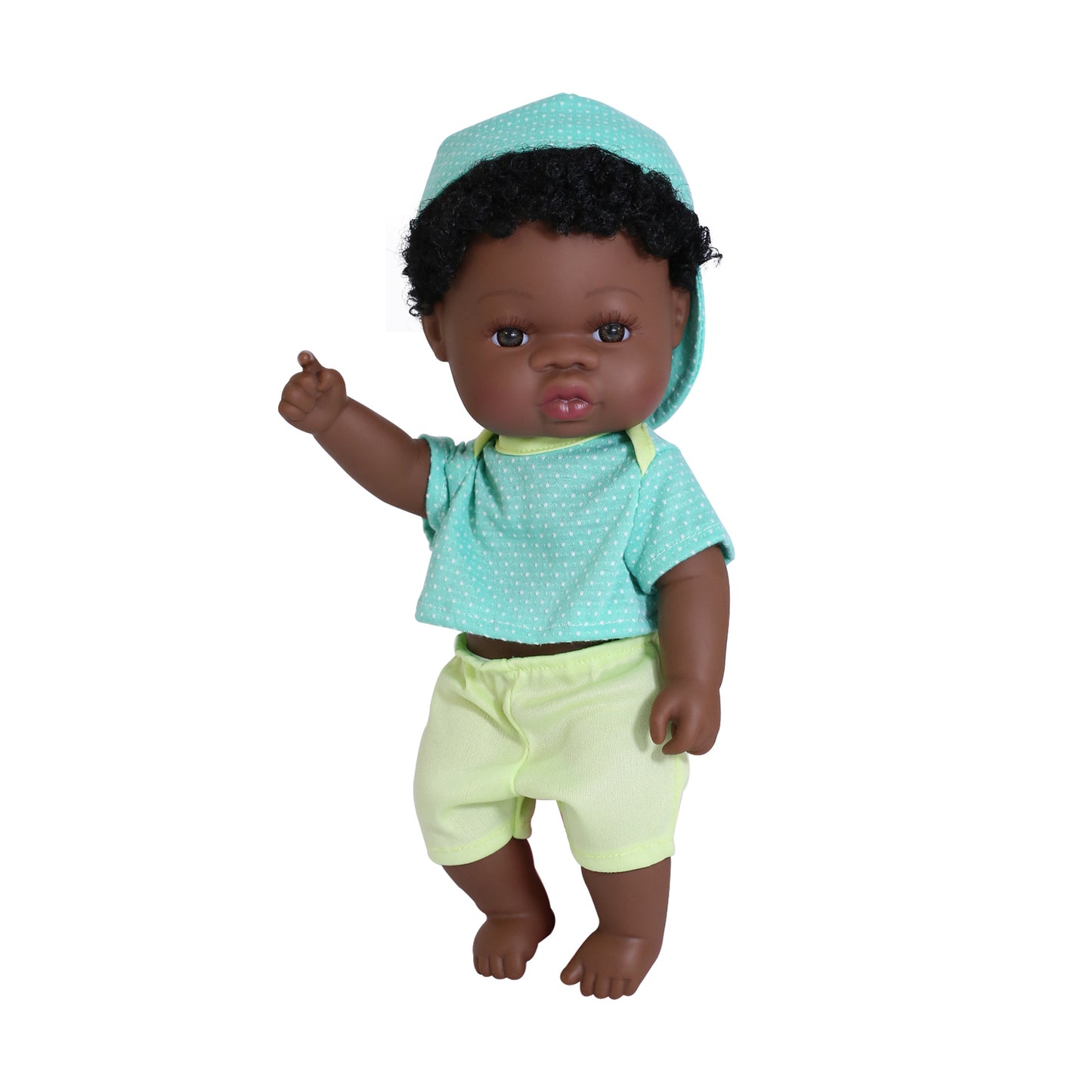 Black rebirth doll soft rubber simulation baby African dolly