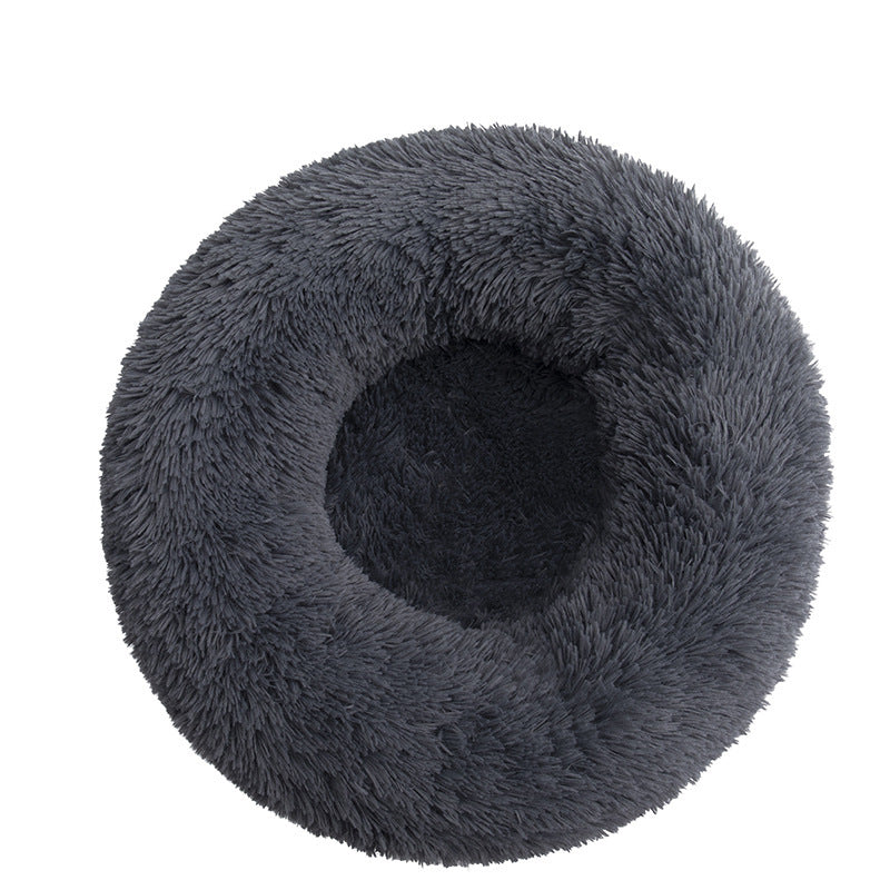 Deep sleep plush round pet bed mat cat bed kennel