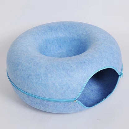 Cama para gatos con forma de donut