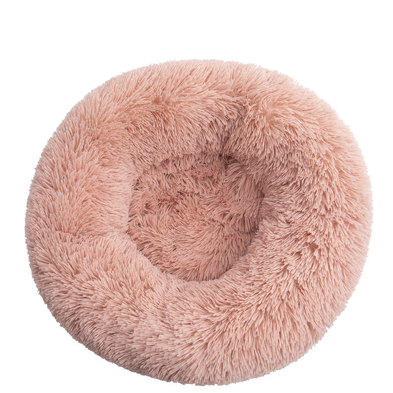 Deep sleep plush round pet bed mat cat bed kennel