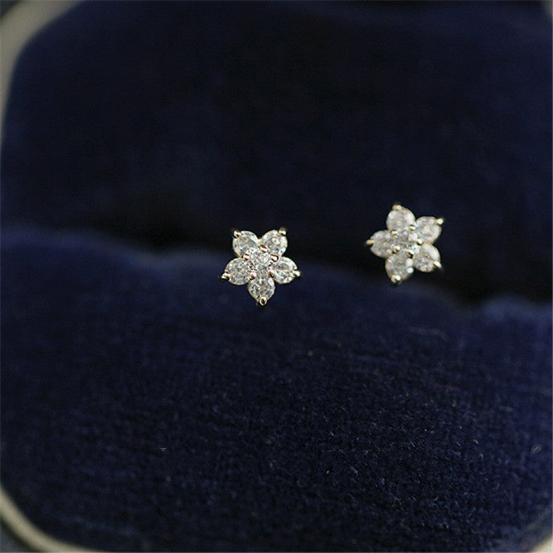 S925 silver plated 14k yellow gold star earrings