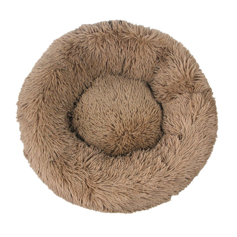 Deep sleep plush round pet bed mat cat bed kennel