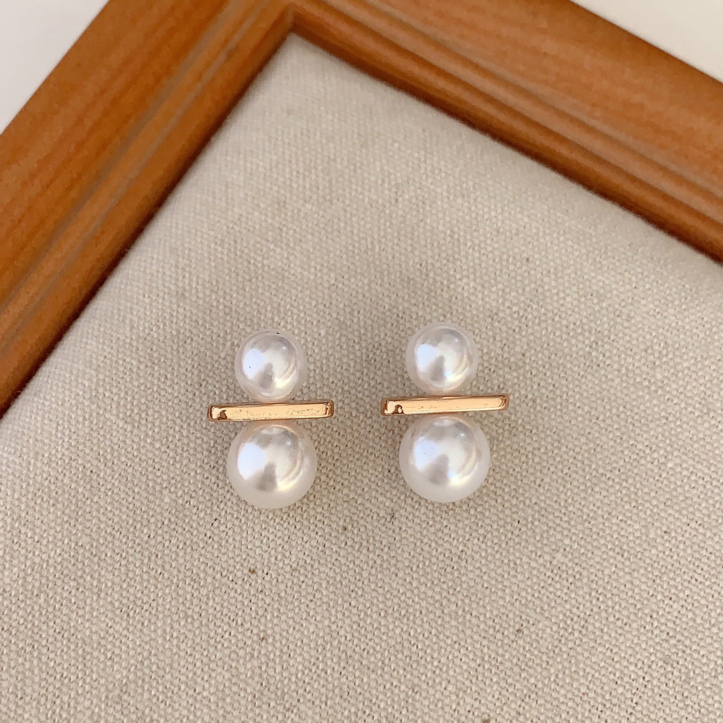 French luxury pearl earrings