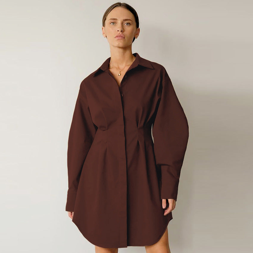 Long-sleeved slim dress