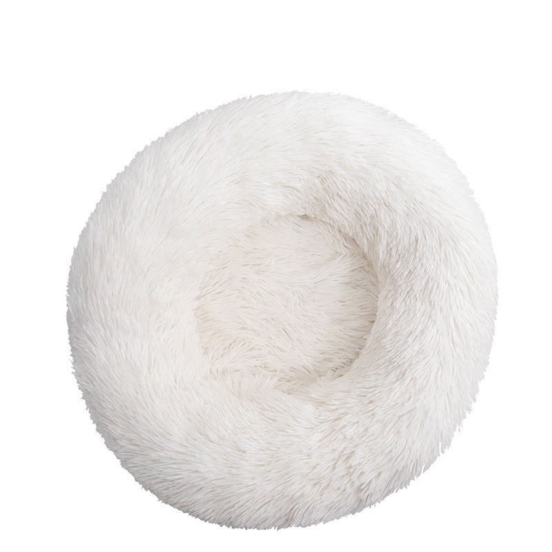 Deep sleep plush round pet bed mat cat bed kennel